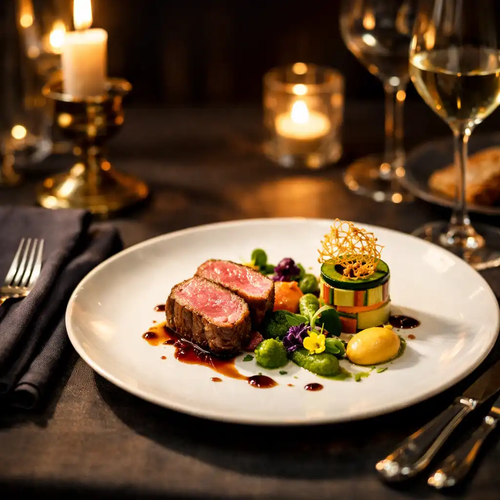 Plat gastronomique raffiné
